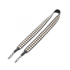Bottega Veneta Shoulder Strap Intrecciato Checkered Black White Leather