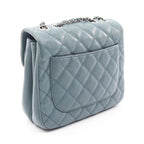Chanel Shoulder Bag Quilted Smoki Blue Caviar Leather Chain — view 2