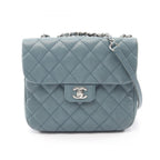 Chanel Shoulder Bag Quilted Smoki Blue Caviar Leather Chain