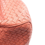 Bottega Veneta Intrecciato 2-Way Coral Orange Lambskin Boston Bag — view 7