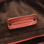 Bottega Veneta Intrecciato 2-Way Coral Orange Lambskin Boston Bag — view 4