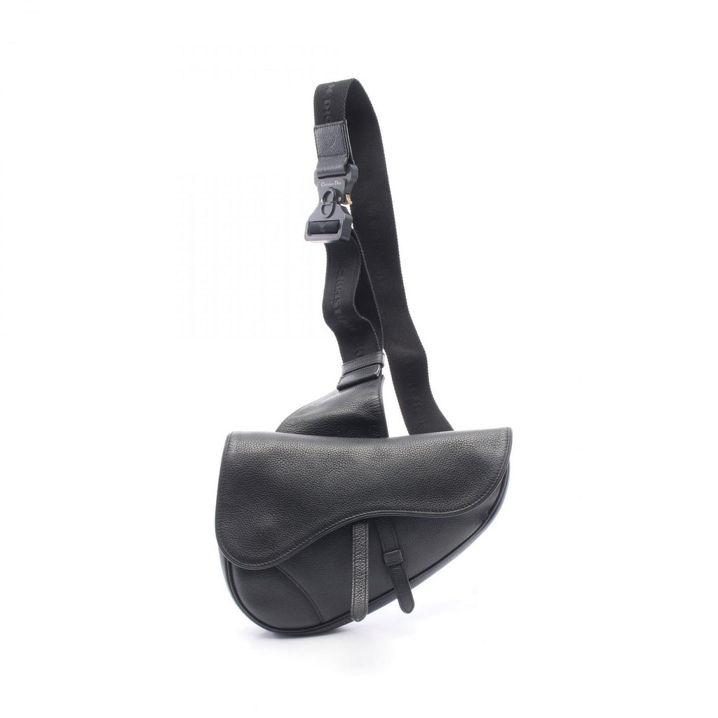 Dior Waist Bag Saddle Black Leather