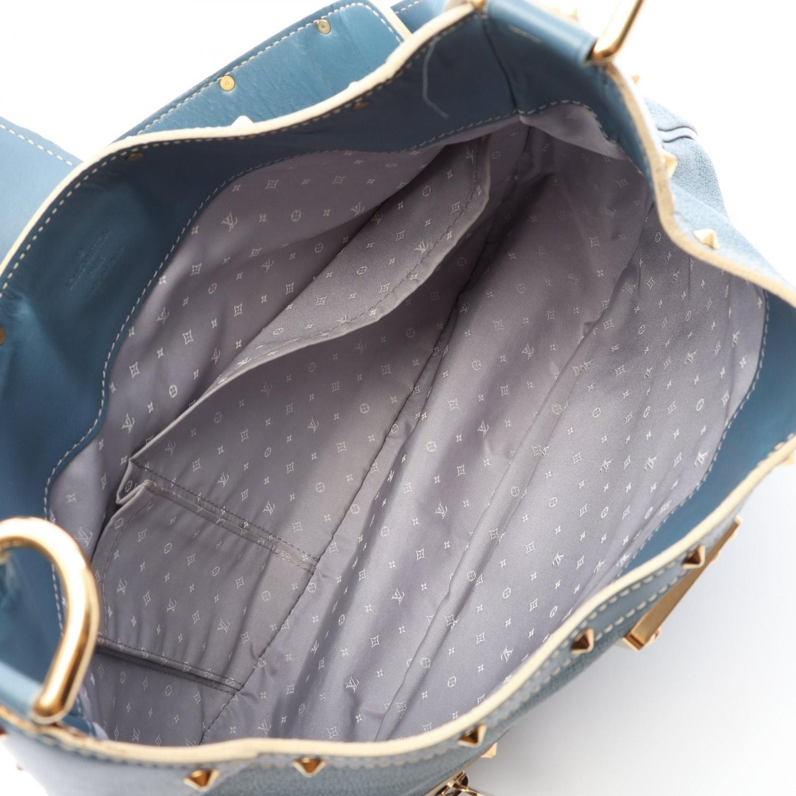 Louis Vuitton Shoulder Bag Afriolan Blue Leather — view 3