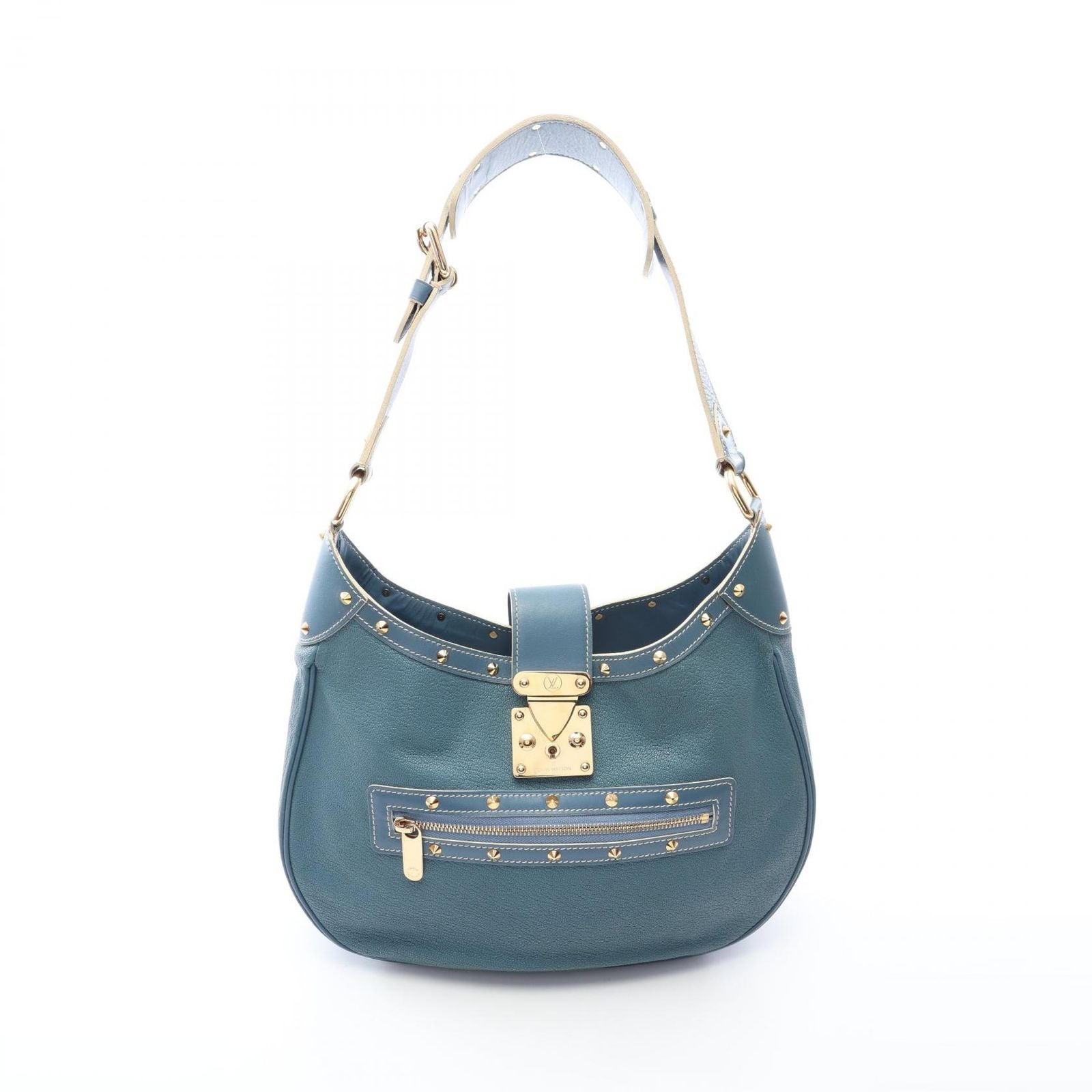 Louis Vuitton Shoulder Bag Afriolan Blue Leather