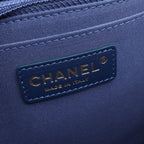 Chanel Backpack Quilted Chain Denim Blue — view 4