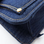 Chanel Backpack Quilted Chain Denim Blue — view 7