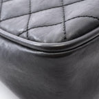 Chanel Shoulder Bag Wild Stitch Big CC Logo Black Leather Quilted CC — view 7