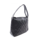 Chanel Shoulder Bag Wild Stitch Big CC Logo Black Leather Quilted CC — view 2