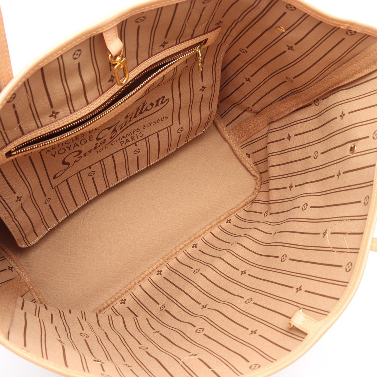 Louis Vuitton Tote Bag Neverfull MM Canvas Leather — view 3
