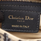 Dior Saddle Bag Oblique Jacquard Navy Canvas Leather — view 4