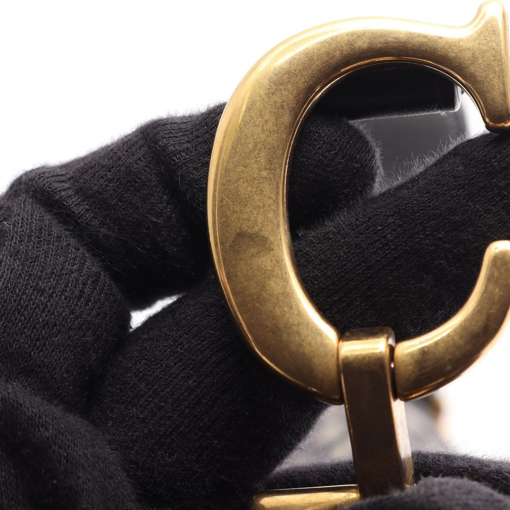 Dior Saddle Bag Oblique Jacquard Navy Canvas Leather — view 8