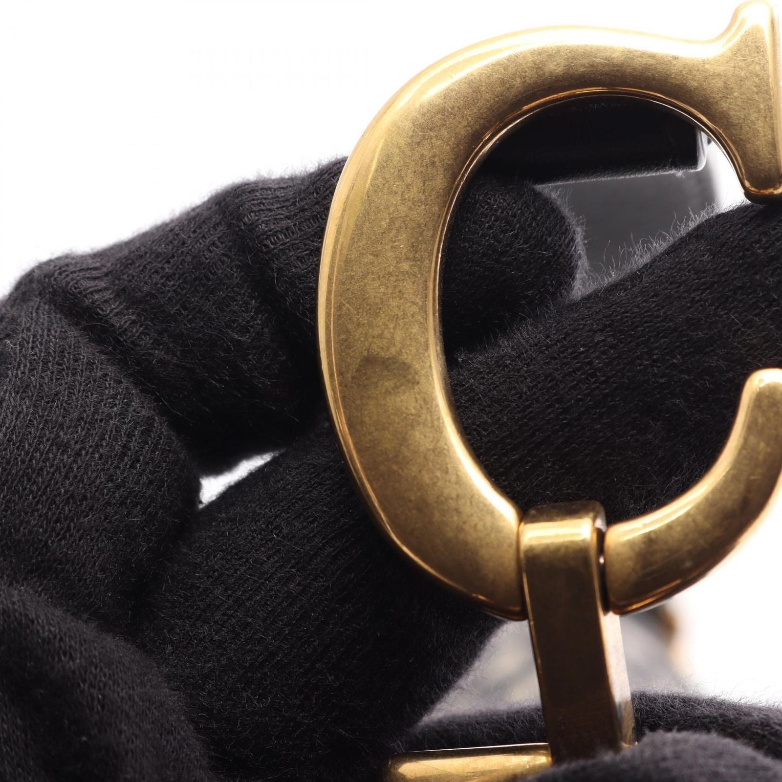 Dior Saddle Bag Oblique Jacquard Navy Canvas Leather — view 8