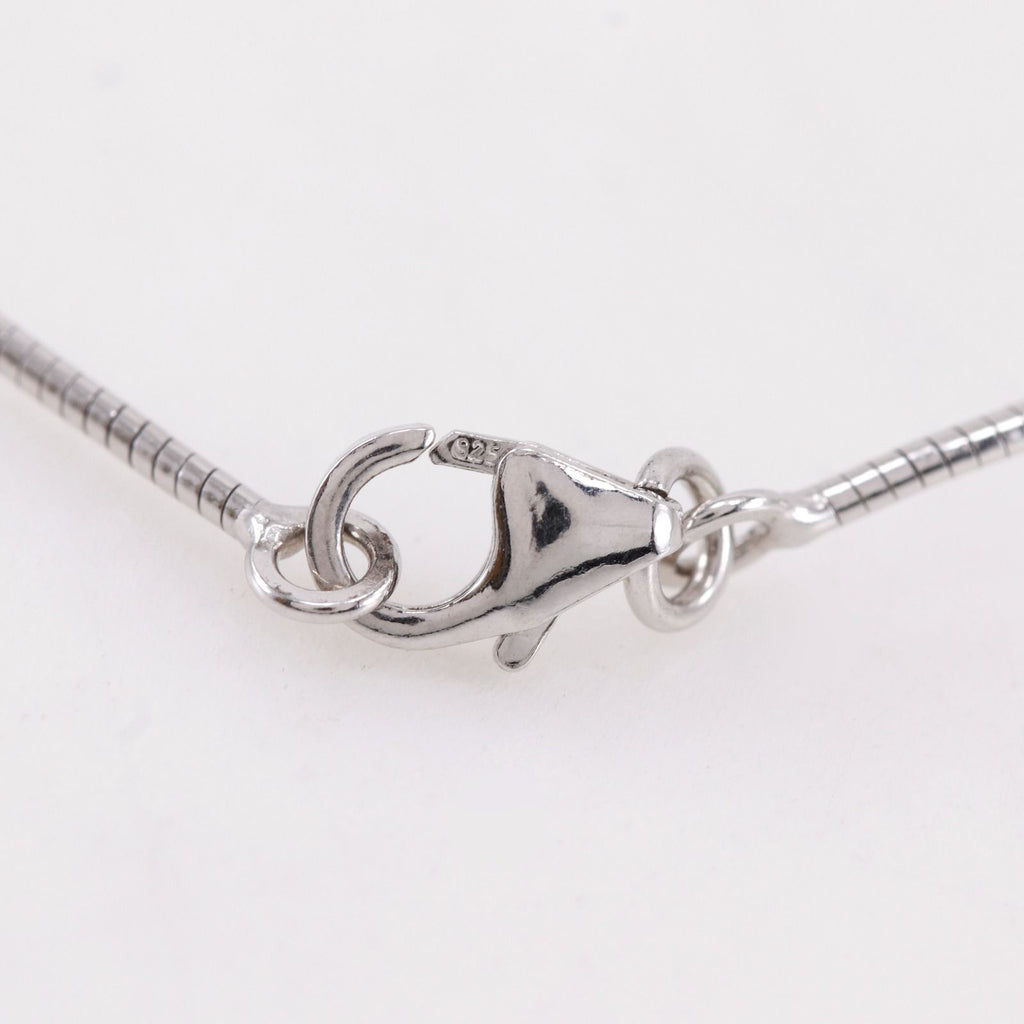 Hermes Drop Buffalo Horn Metal Silver Necklace — view 6