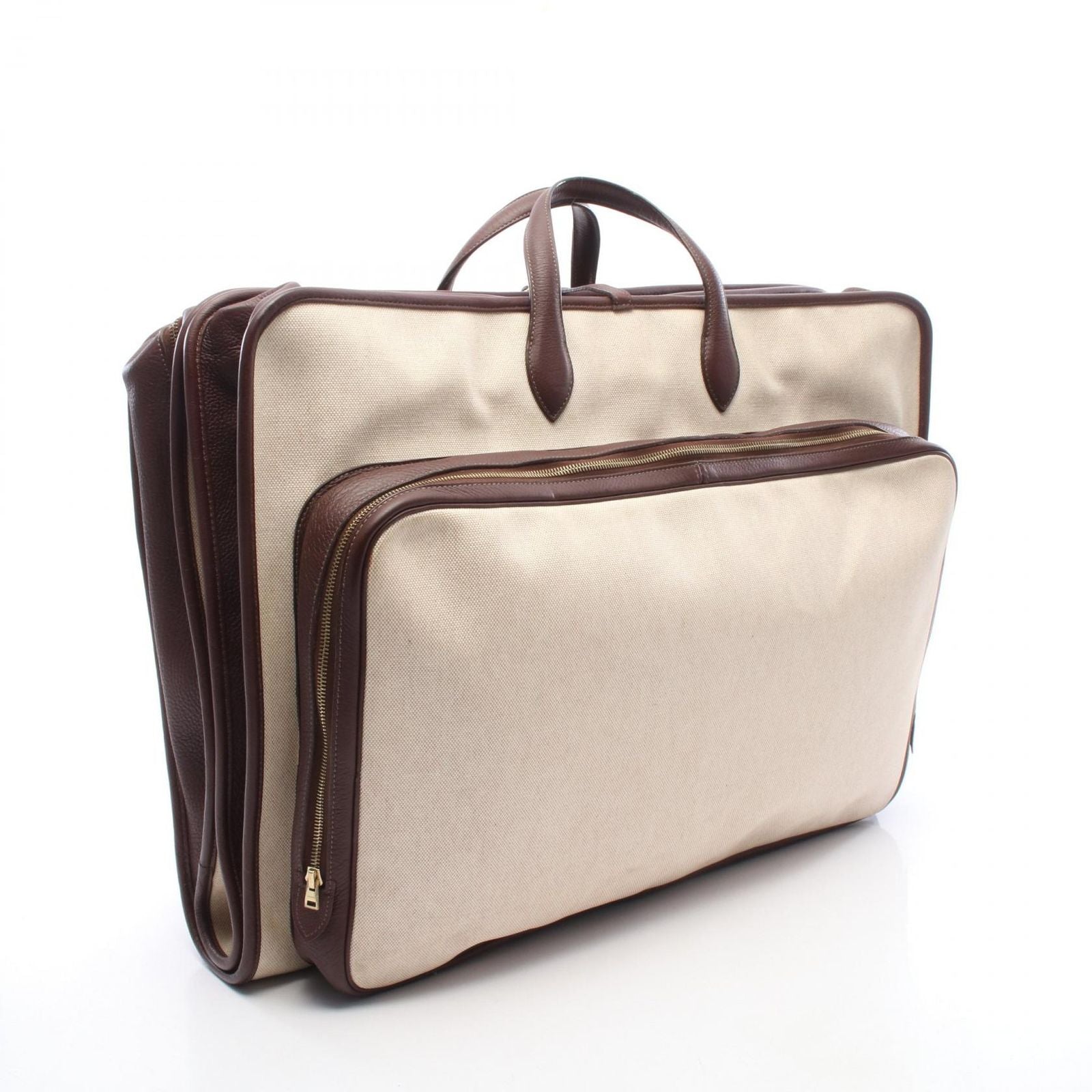 Hermes Victoria Ecru Brown Garment Case Handbag — view 2