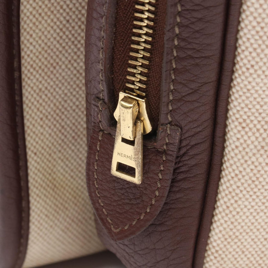 Hermes Victoria Ecru Brown Garment Case Handbag — view 6