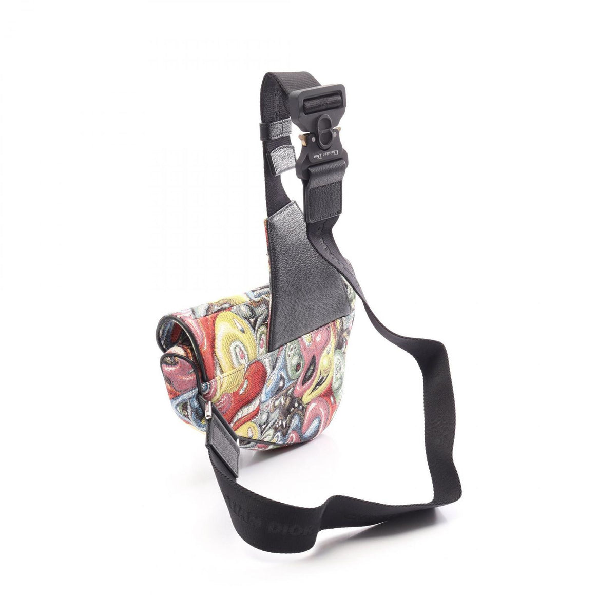 Dior Waist Bag Kenny Scharf Saddle Black Multi Canvas Leather — view 2