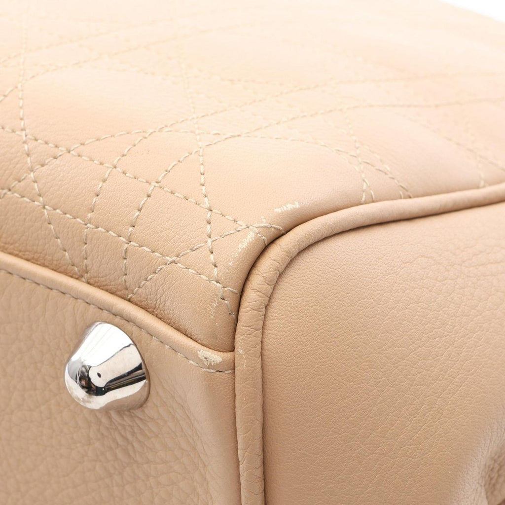 Dior Tote Bag Cannage Beige Leather — view 7