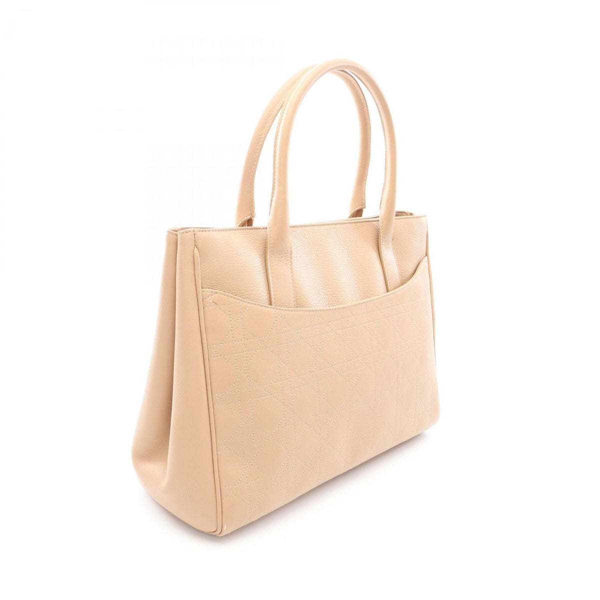 Dior Tote Bag Cannage Beige Leather — view 2