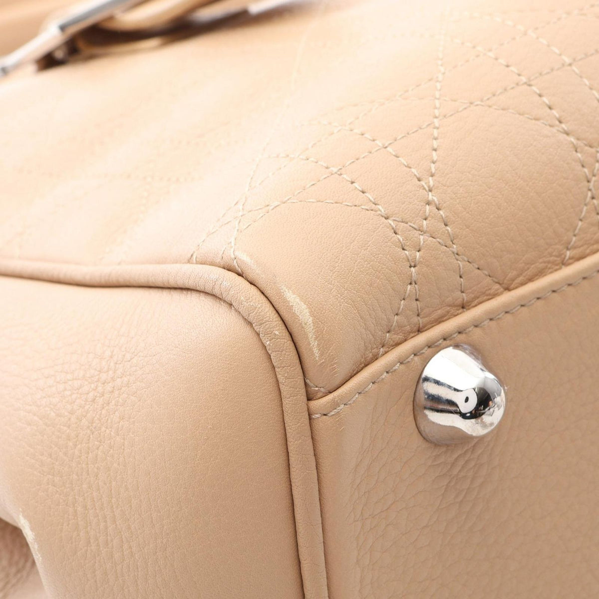Dior Tote Bag Cannage Beige Leather — view 6