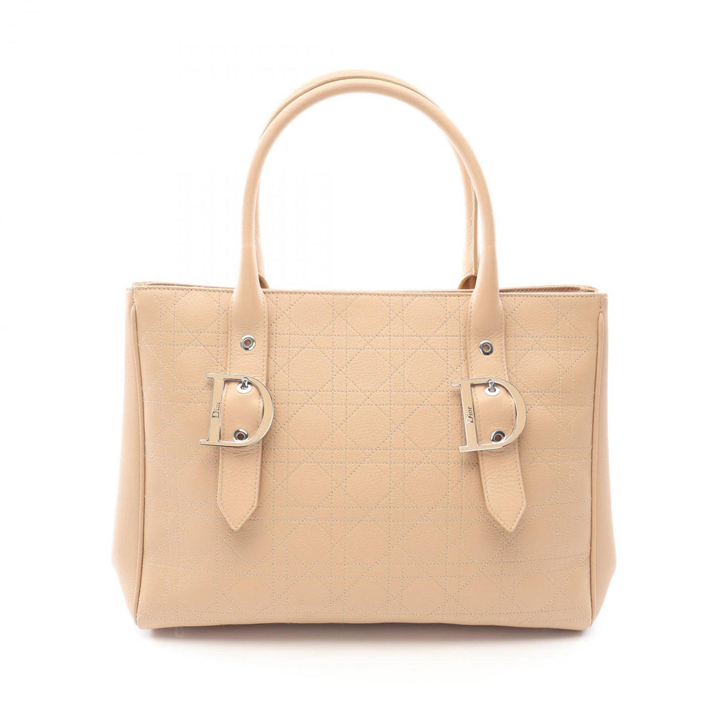 Dior Tote Bag Cannage Beige Leather