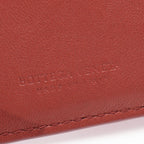 Bottega Veneta Bifold Wallet Intrecciato Red Brown Leather — view 5