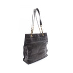 Chanel Tote Bag CC Logo Black Lambskin CC Chain — view 2