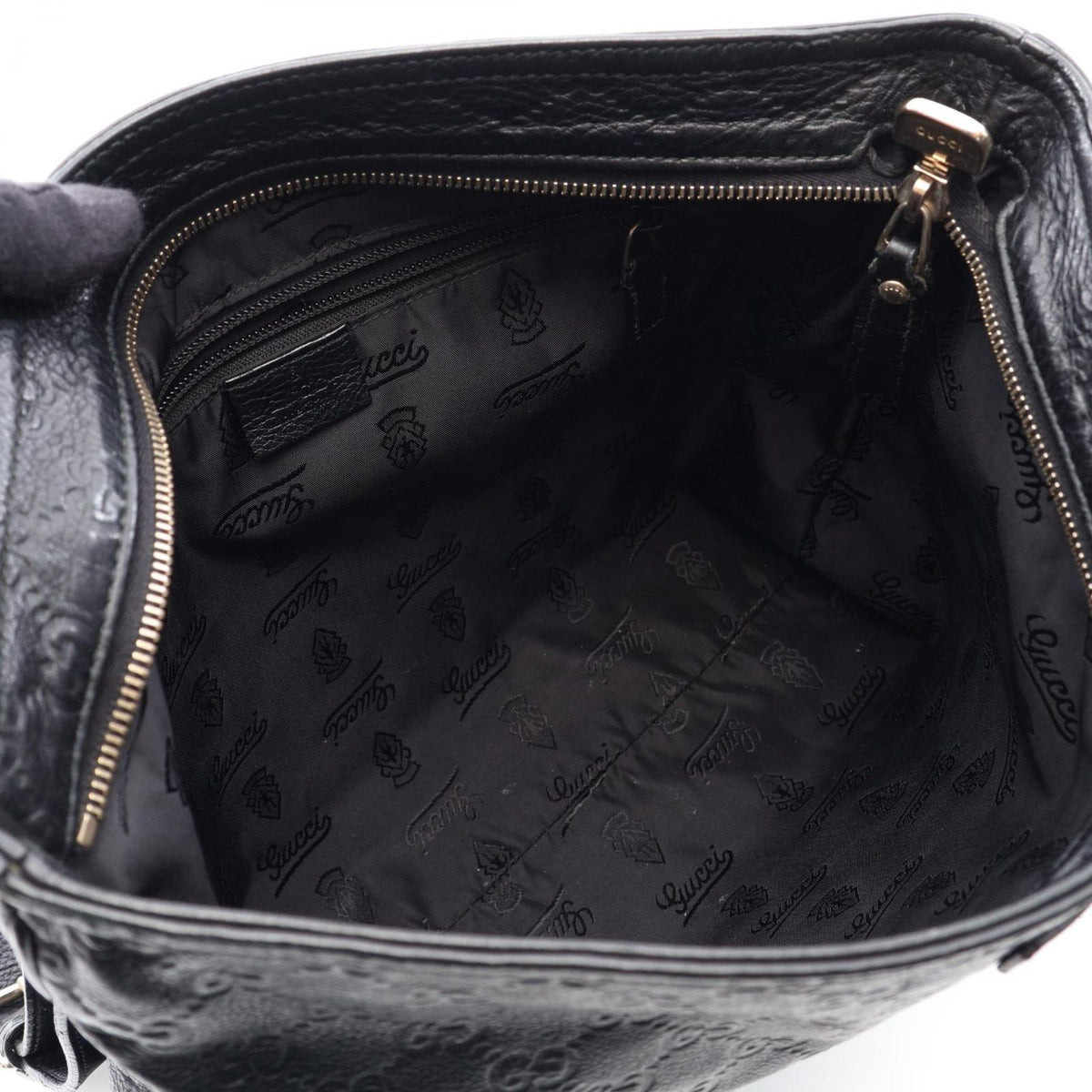 Gucci Shoulder Bag Guccissima Black Leather Guccissima — view 3