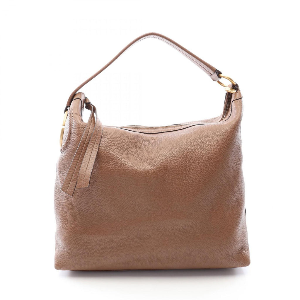 Gucci Shoulder Bag Interlocking G Brown Leather