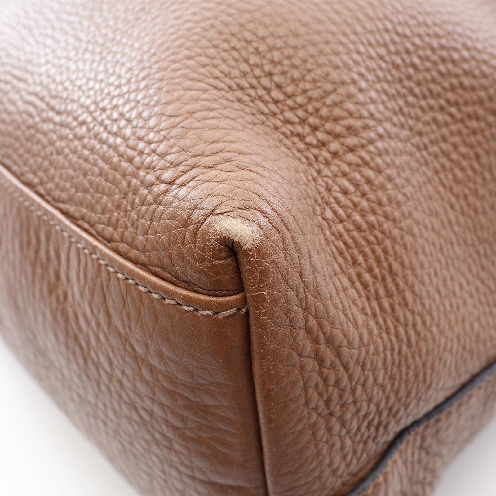 Gucci Shoulder Bag Interlocking G Brown Leather — view 8