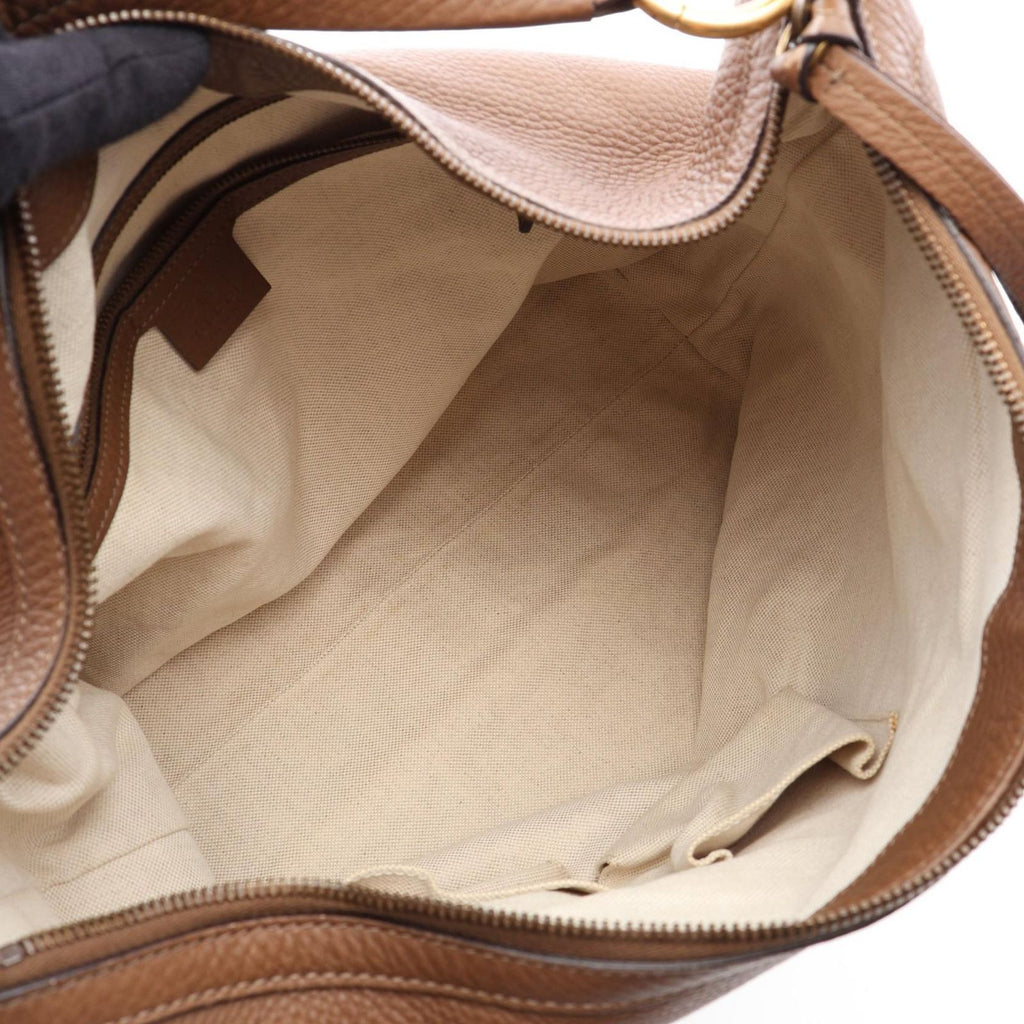 Gucci Shoulder Bag Interlocking G Brown Leather — view 3
