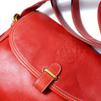 Loewe Shoulder Bag Anagram Leather Red Vintage — view 4