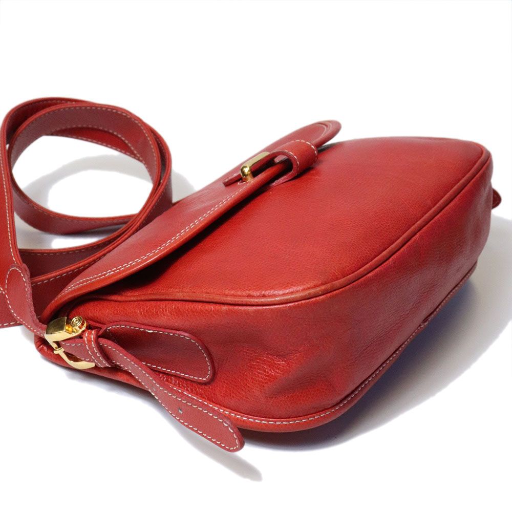 Loewe Shoulder Bag Anagram Leather Red Vintage — view 2
