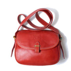 Loewe Shoulder Bag Anagram Leather Red Vintage
