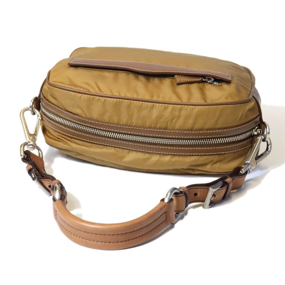 Prada Shoulder Bag Nylon Brown — view 6