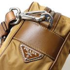 Prada Shoulder Bag Nylon Brown — view 8