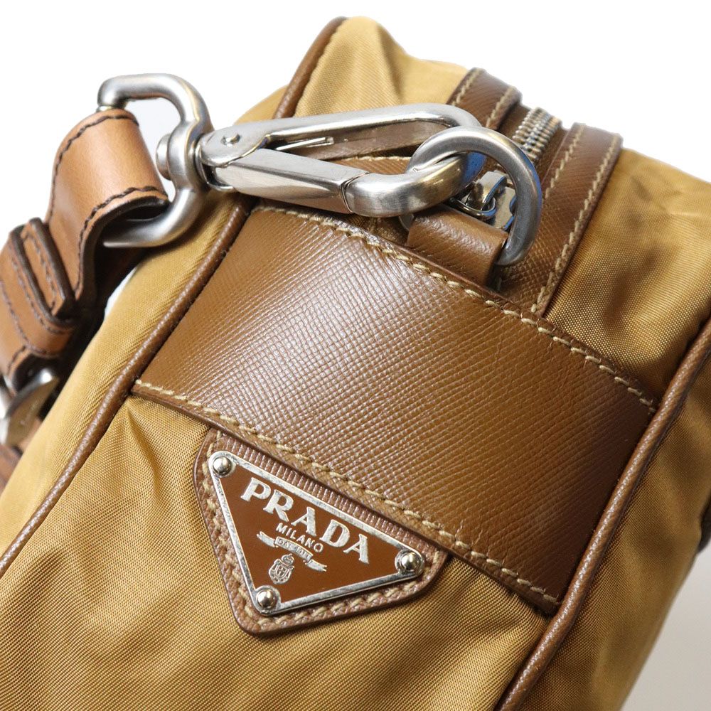 Prada Shoulder Bag Nylon Brown — view 8