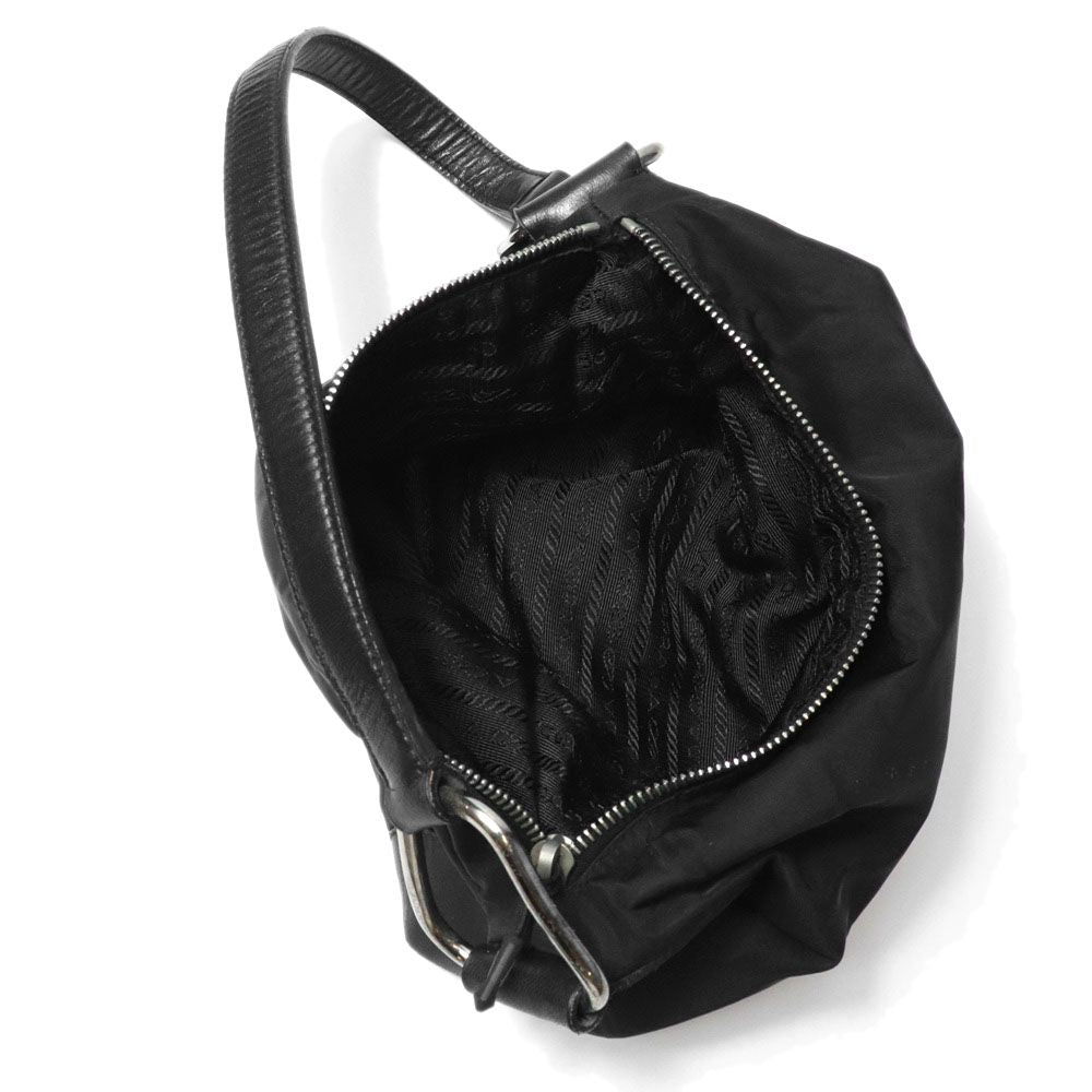 Prada Shoulder Bag Nylon Black Triangle Logo — view 8