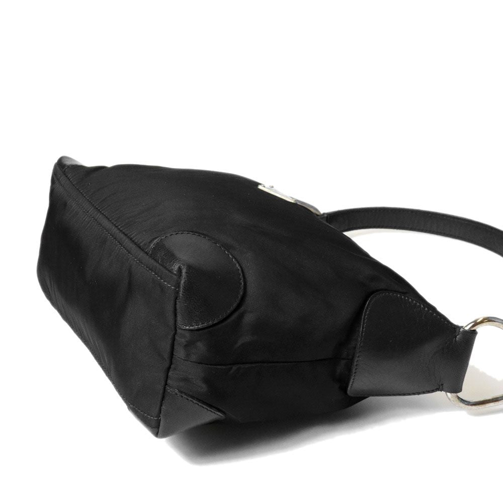 Prada Shoulder Bag Nylon Black Triangle Logo — view 4