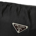 Prada Shoulder Bag Nylon Black Triangle Logo — view 7