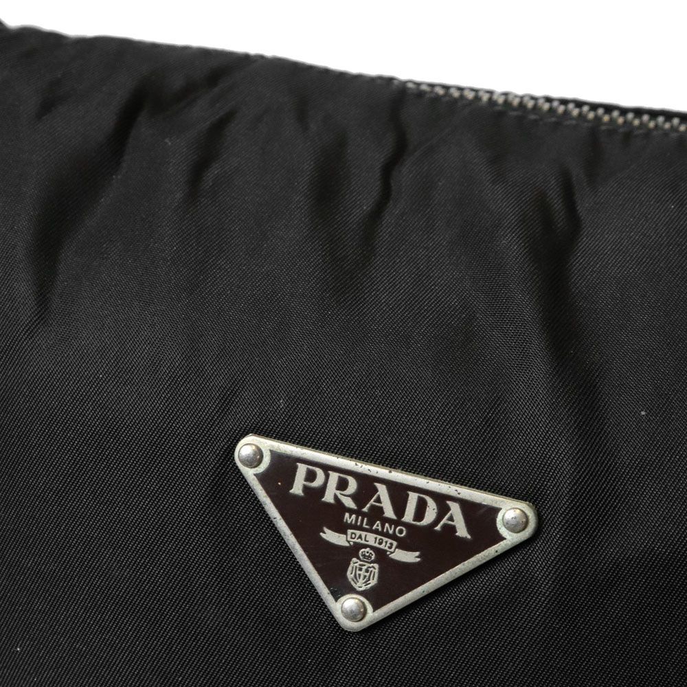 Prada Shoulder Bag Nylon Black Triangle Logo — view 7