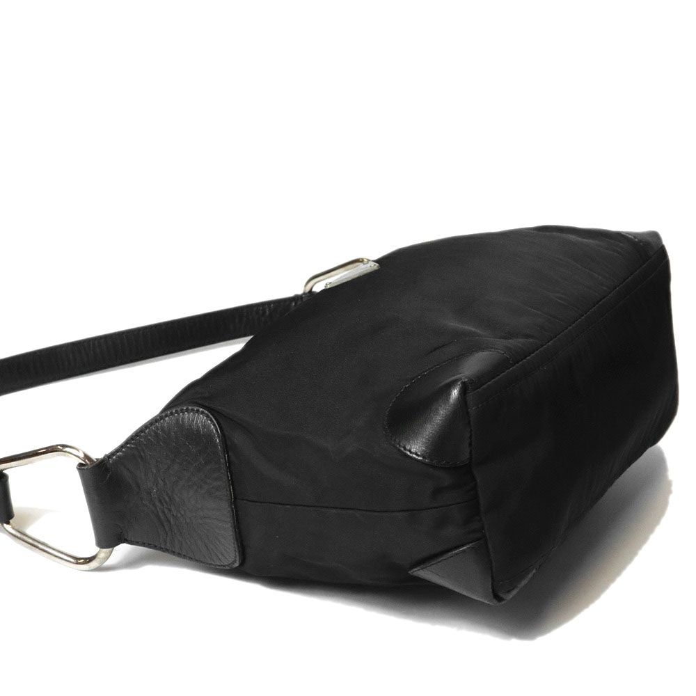 Prada Shoulder Bag Nylon Black Triangle Logo — view 5