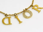 Dior Necklace Revolution 301 Gold Metal Crystal Pendant