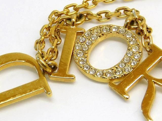 Dior Necklace Revolution 301 Gold Metal Crystal Pendant — view 4