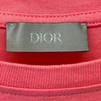 Dior Pink CD Embroidery Short Sleeve T-Shirt — view 3
