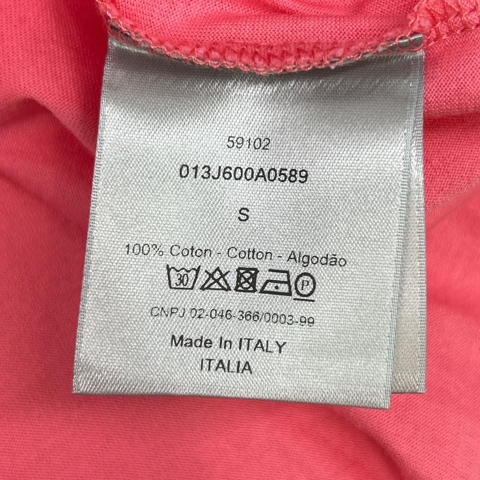 Dior Pink CD Embroidery Short Sleeve T-Shirt — view 5