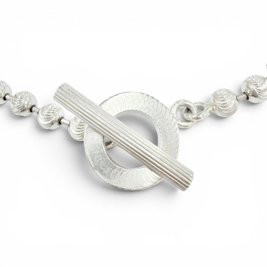 Gucci Ball Chain Necklace L Silver