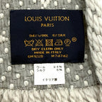 Louis Vuitton Echarpe Logomania Wool Silk Blend Gripe Loulou Fringe Scarf — view 6