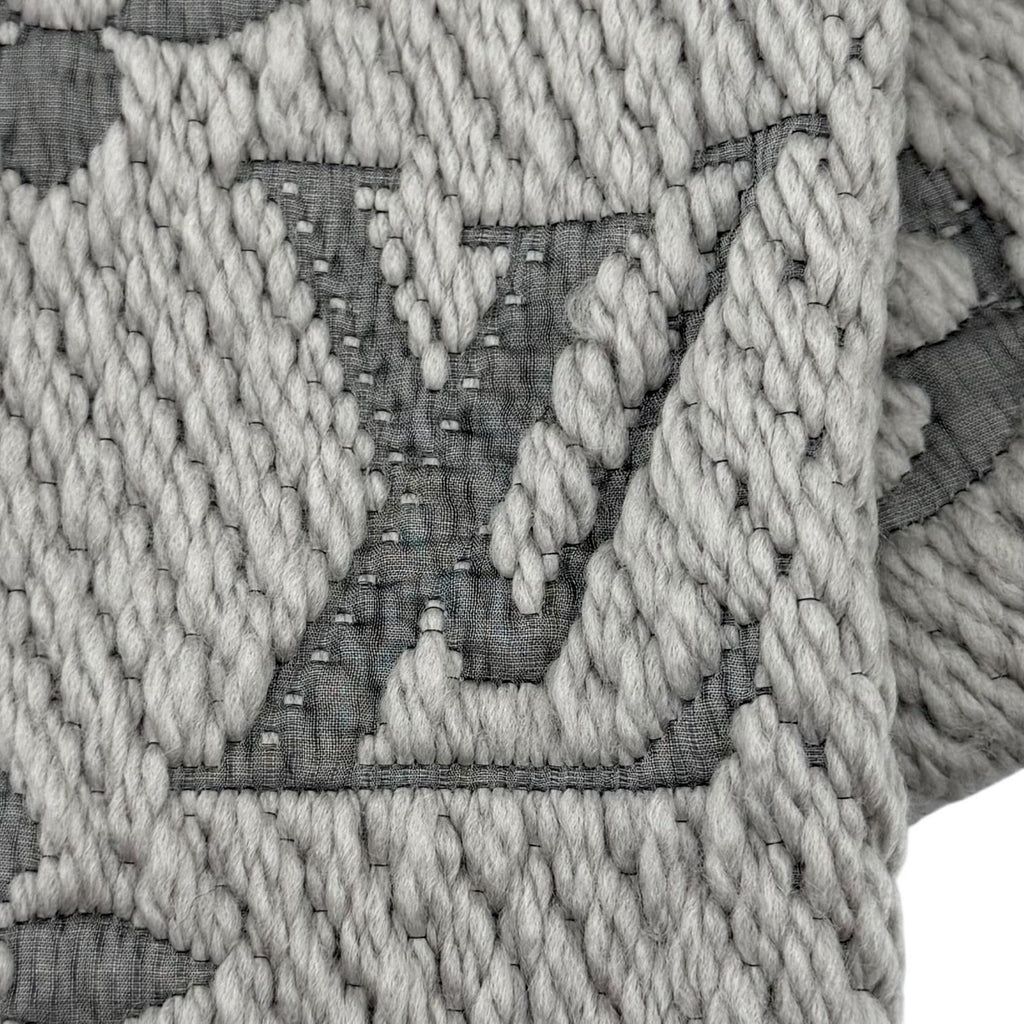 Louis Vuitton Echarpe Logomania Wool Silk Blend Gripe Loulou Fringe Scarf — view 5