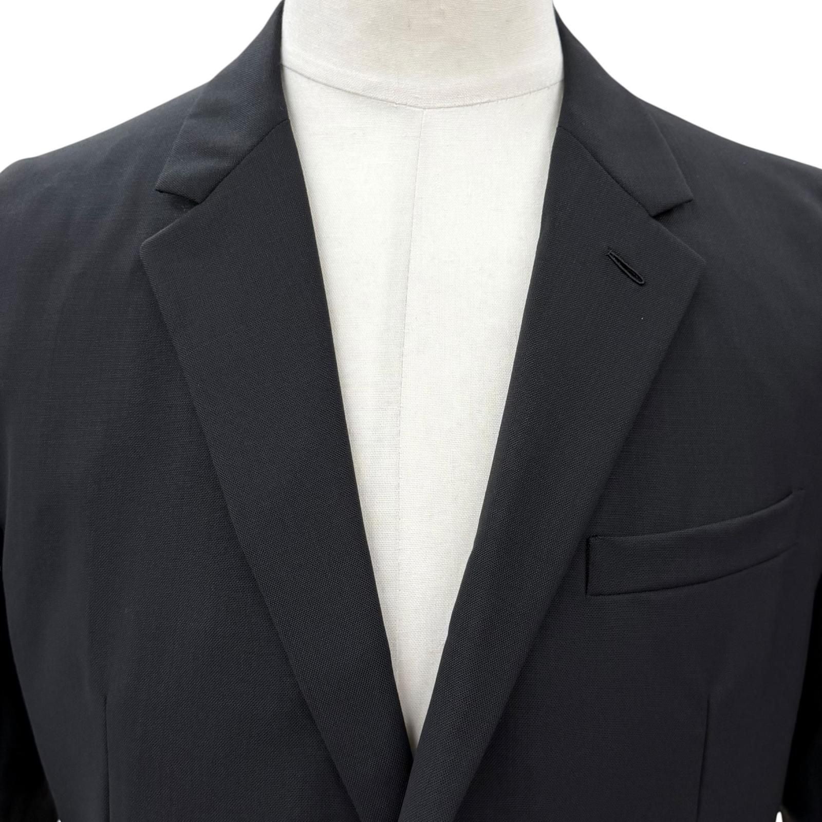 Dior Homme Wool Logo Button Single Jacket Tailored Black 46 — view 2