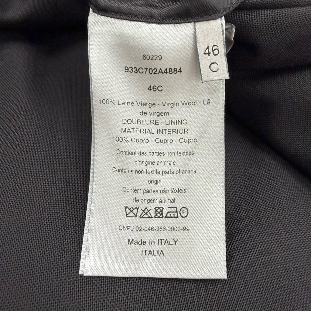 Dior Homme Wool Logo Button Single Jacket Tailored Black 46 — view 8